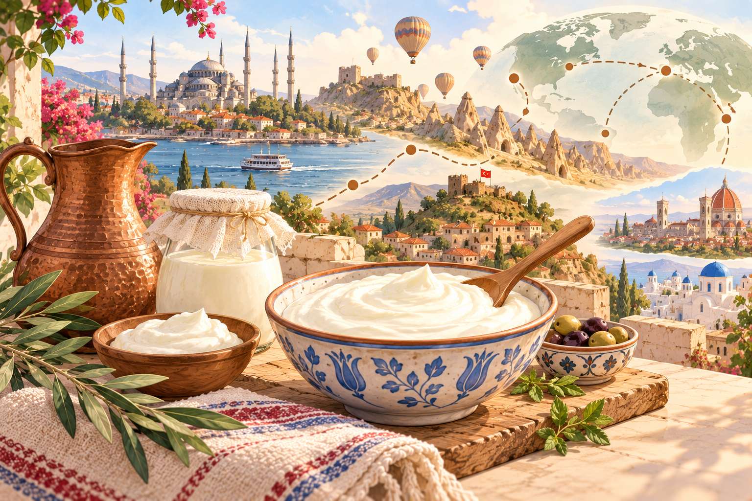 How Yogurt Traveled — original Yogurt Atelier article illustration