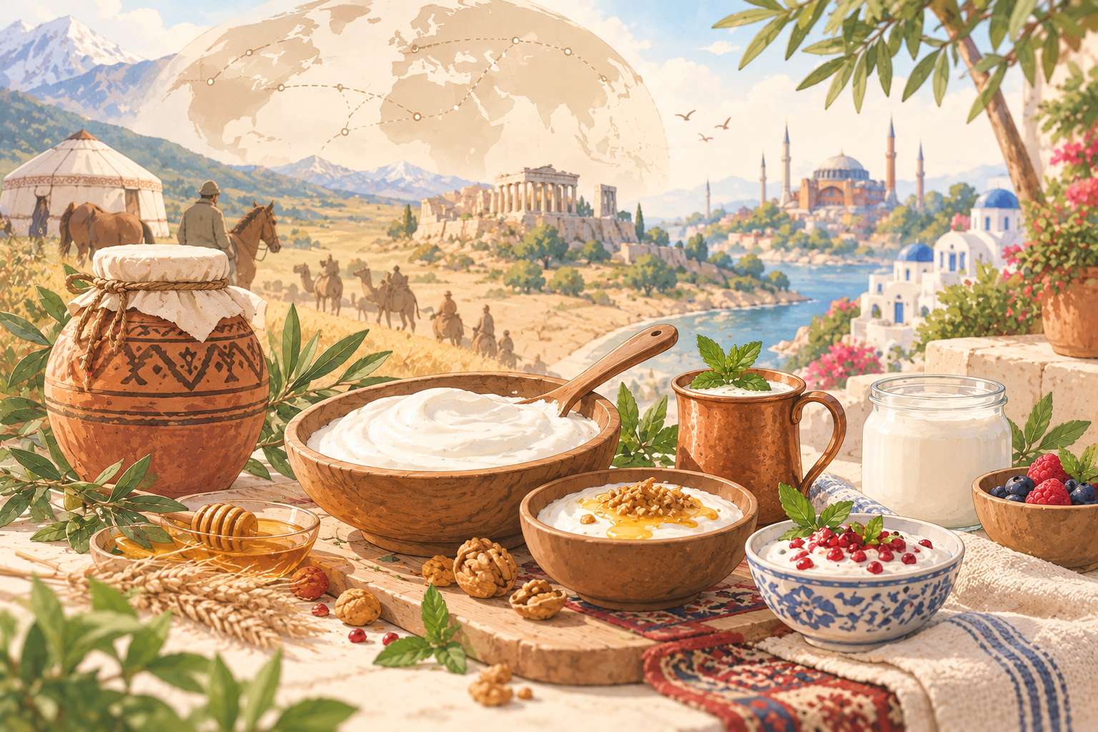 The Long Story of Yogurt — original Yogurt Atelier article illustration