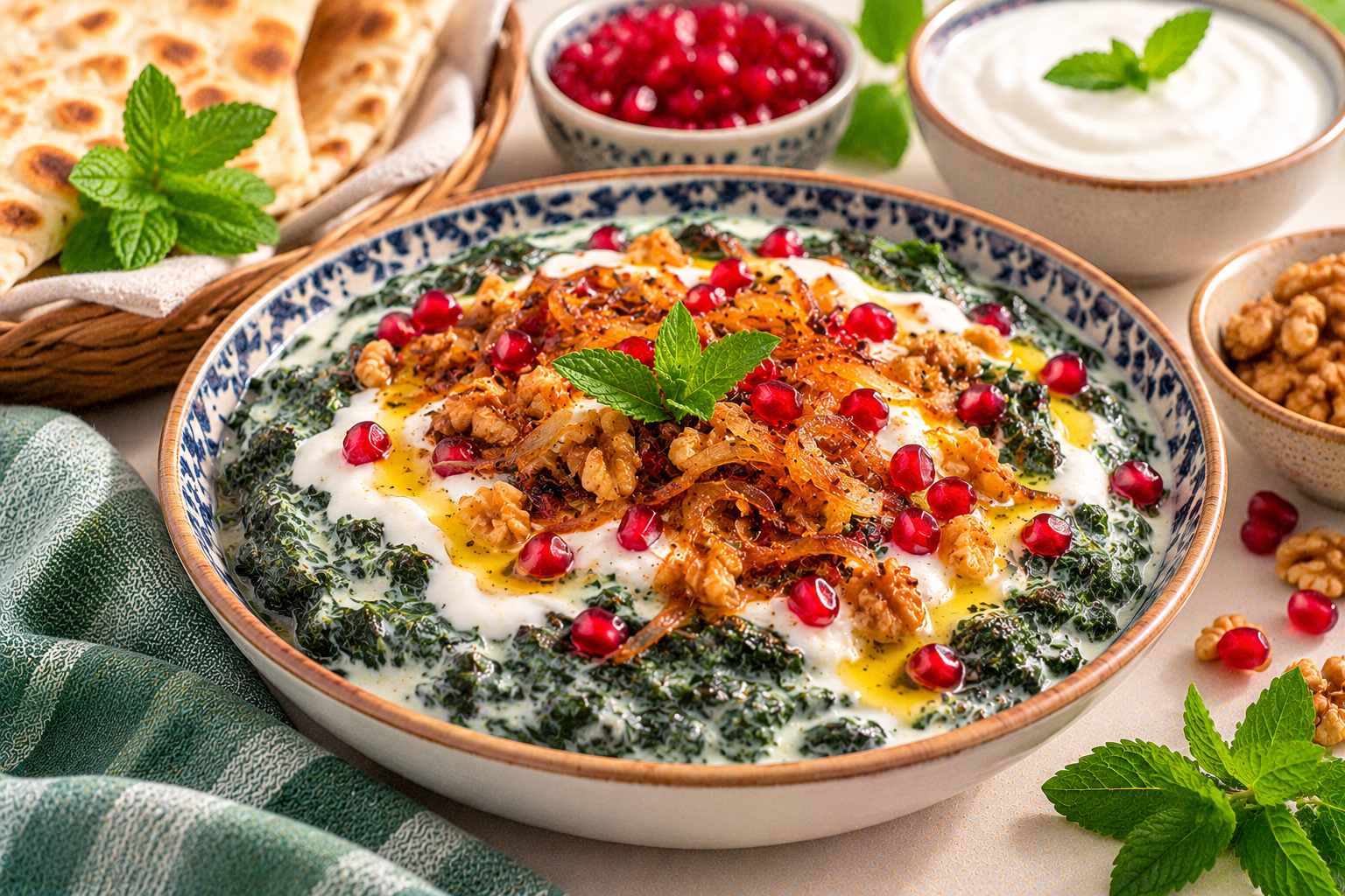 Borani Esfenaj — original Yogurt Atelier recipe illustration