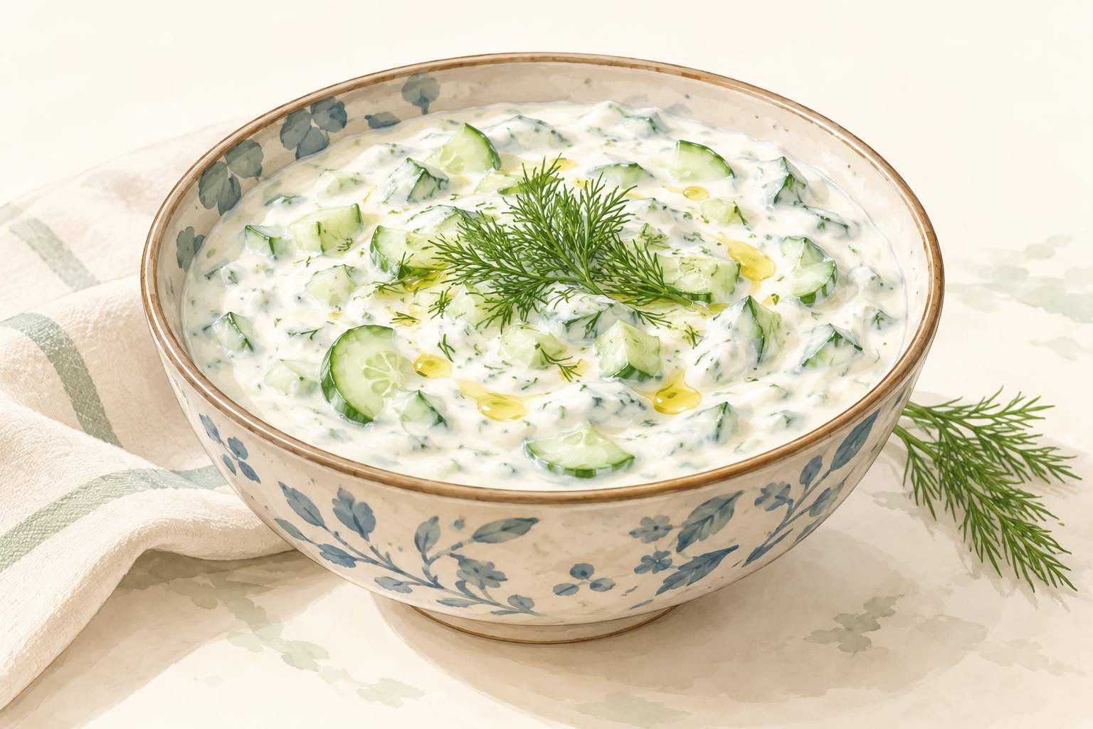 Cacik — original Yogurt Atelier recipe illustration