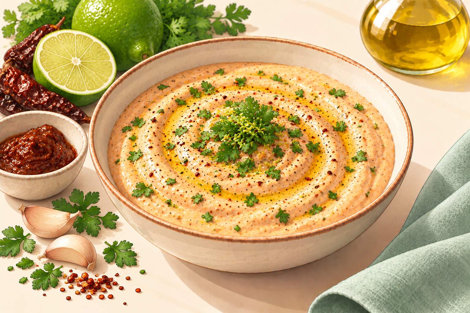 Chipotle Lime Yogurt Crema — original Yogurt Atelier recipe illustration