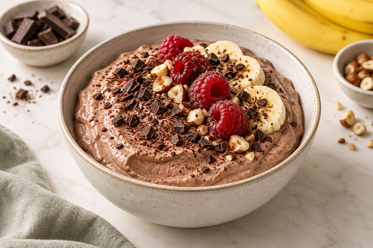 Chocolate Cottage Cheese Yogurt Mousse — original Yogurt Atelier recipe illustration