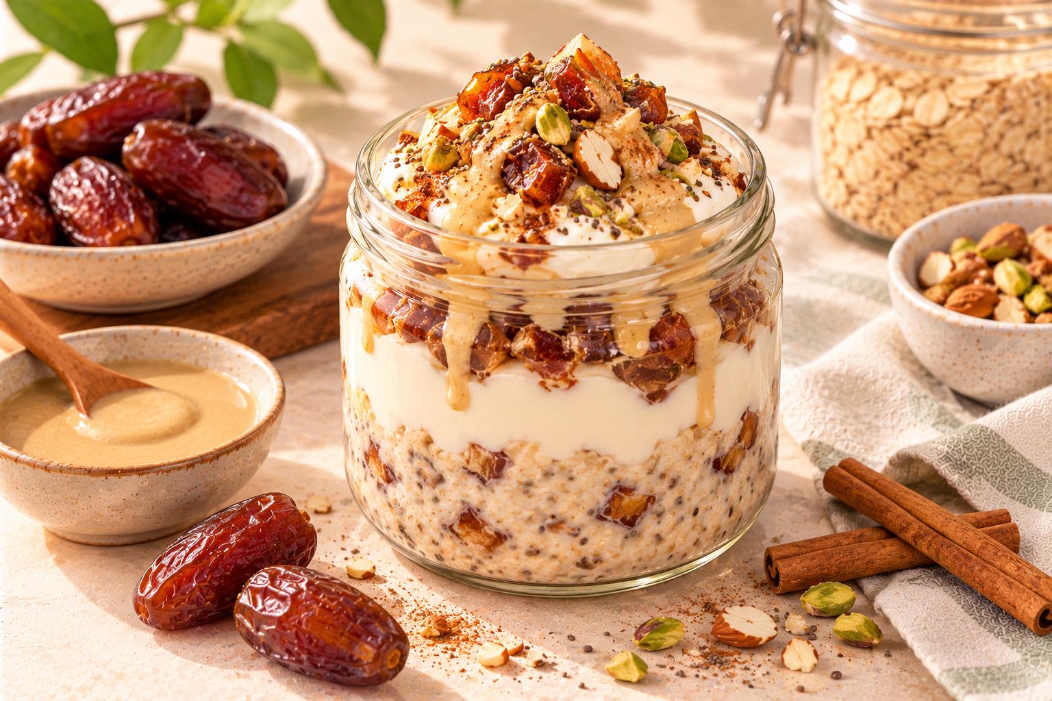 Date Tahini Yogurt Jar — original Yogurt Atelier recipe illustration