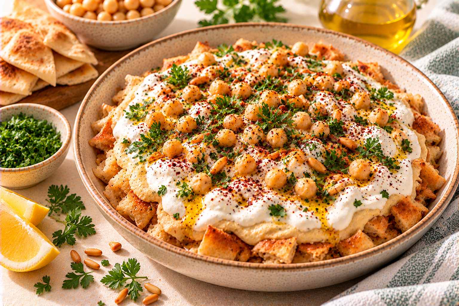 Fattet Hummus — original Yogurt Atelier recipe illustration