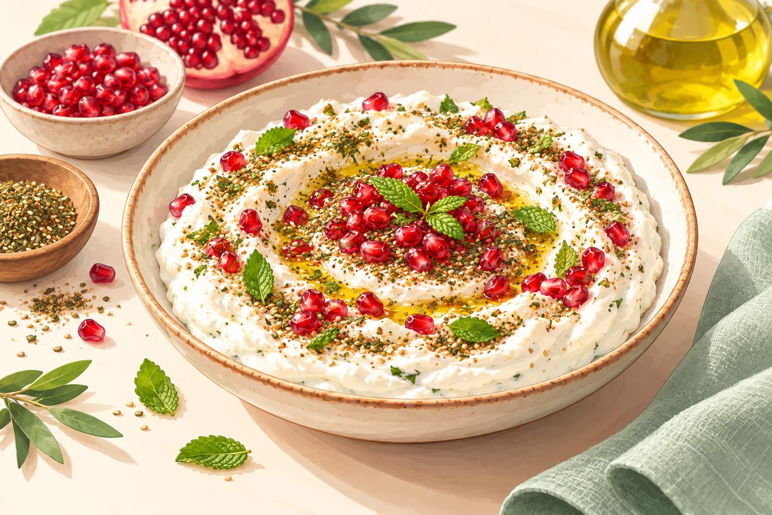 Labneh — original Yogurt Atelier recipe illustration