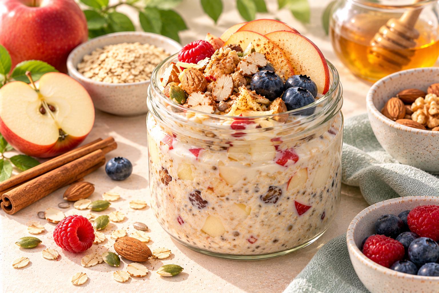 Overnight Bircher Muesli — original Yogurt Atelier recipe illustration