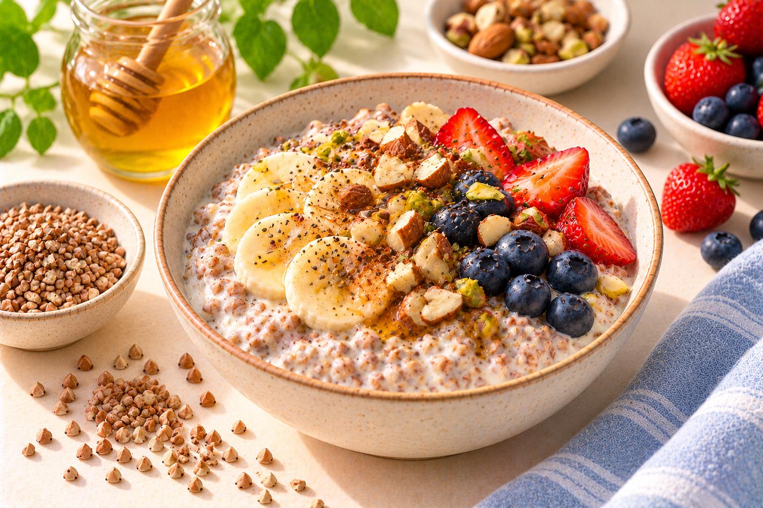 Overnight Buckwheat Yogurt Bowl — original Yogurt Atelier recipe illustration