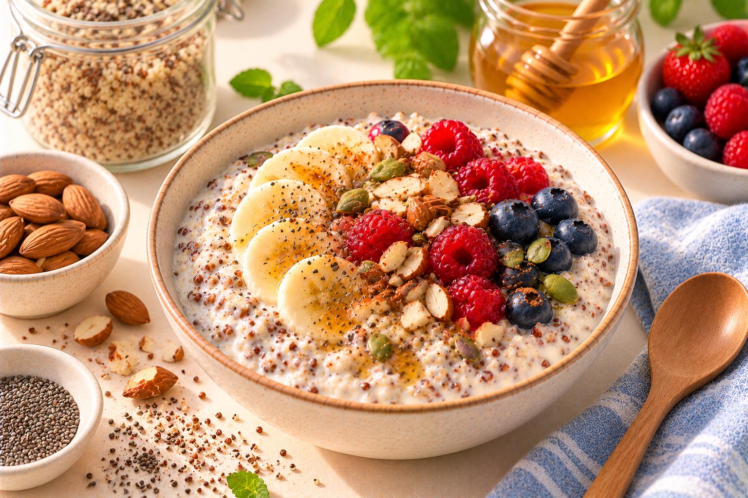 Overnight Quinoa Yogurt Breakfast — original Yogurt Atelier recipe illustration