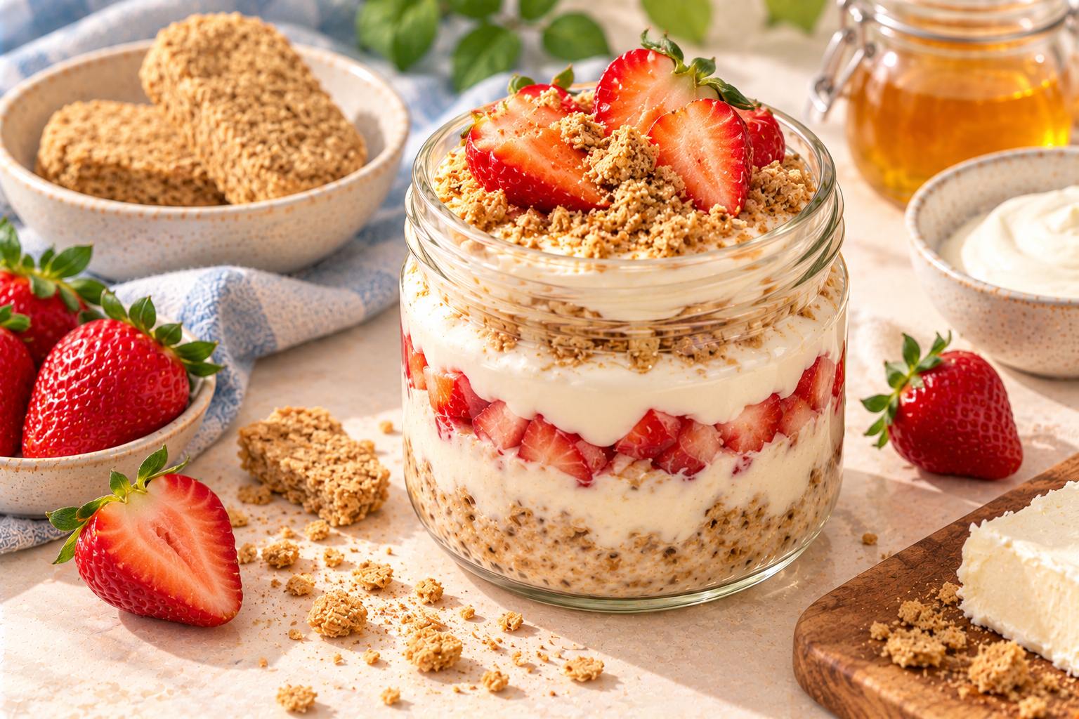 Overnight Weetabix Yogurt Cheesecake — original Yogurt Atelier recipe illustration