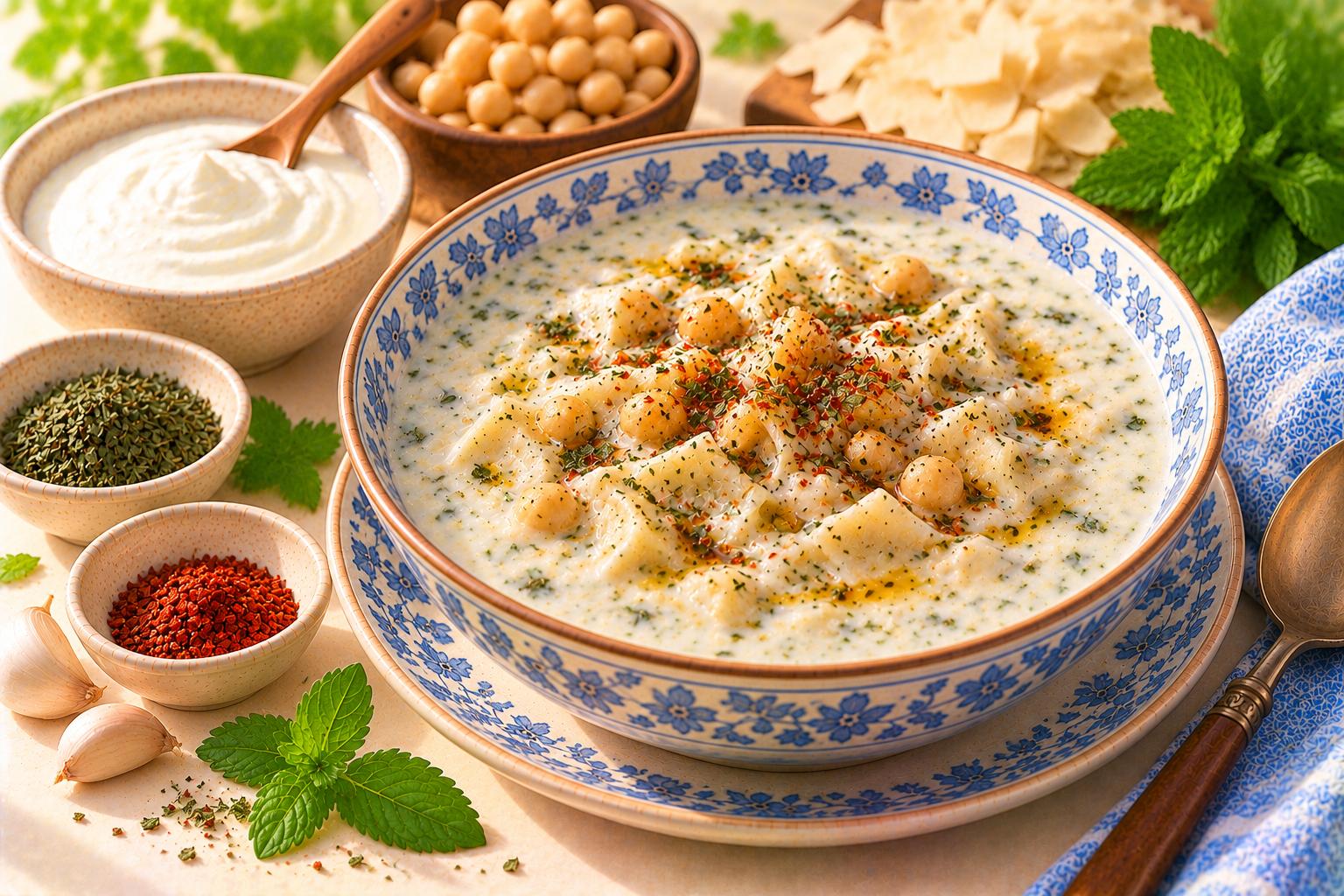 Tutmac Soup — original Yogurt Atelier recipe illustration